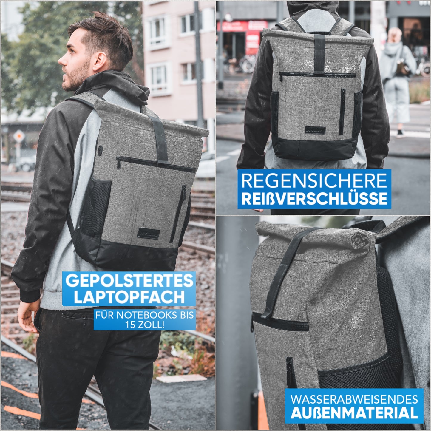 Invilus Rolltop – Grau