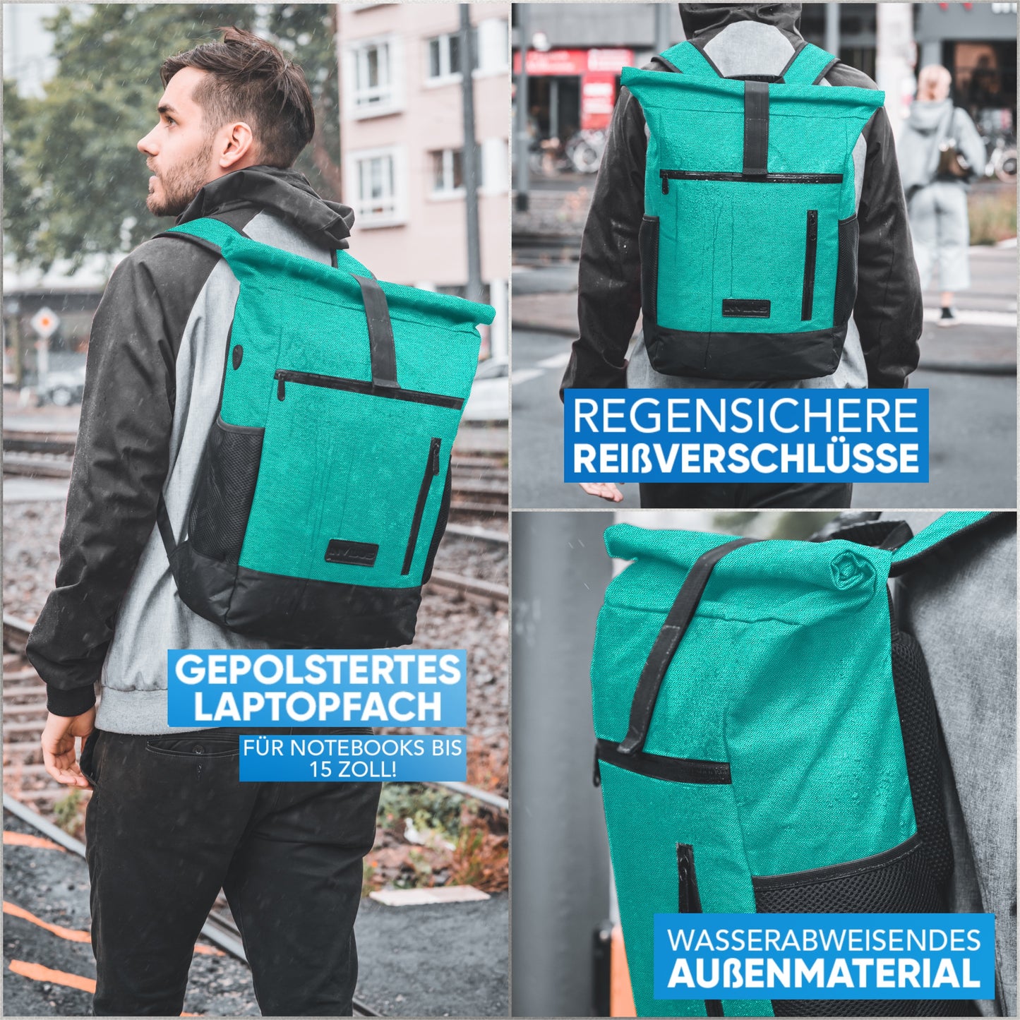 Invilus Rolltop – Mint-Grün
