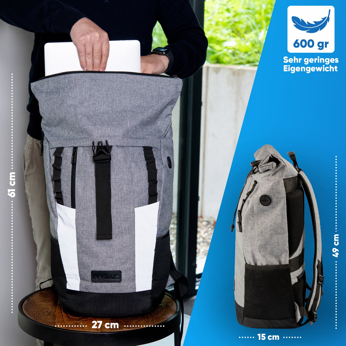 Invilus Rolltop Luminate – Grau