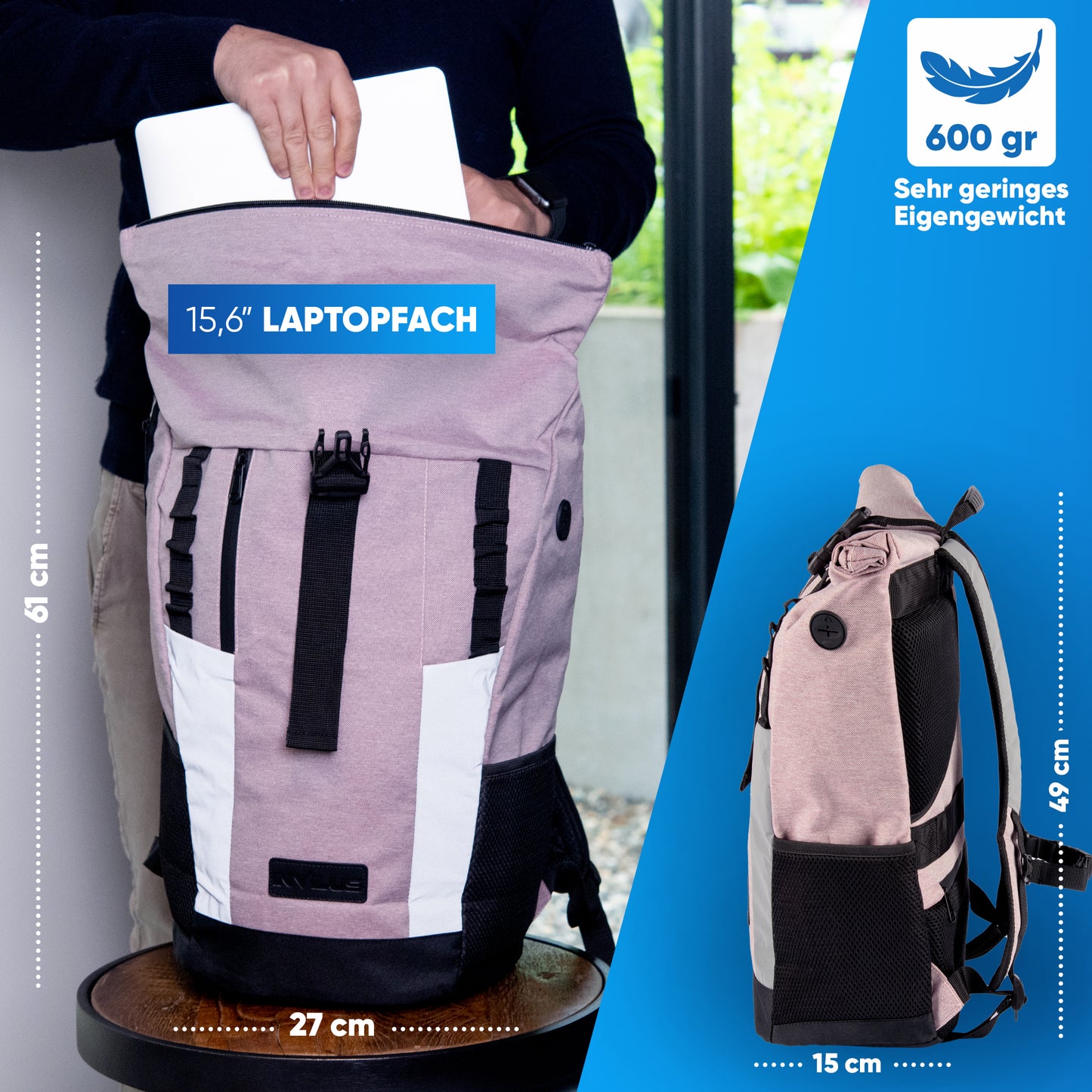 Invilus Rolltop Luminate – Rosa