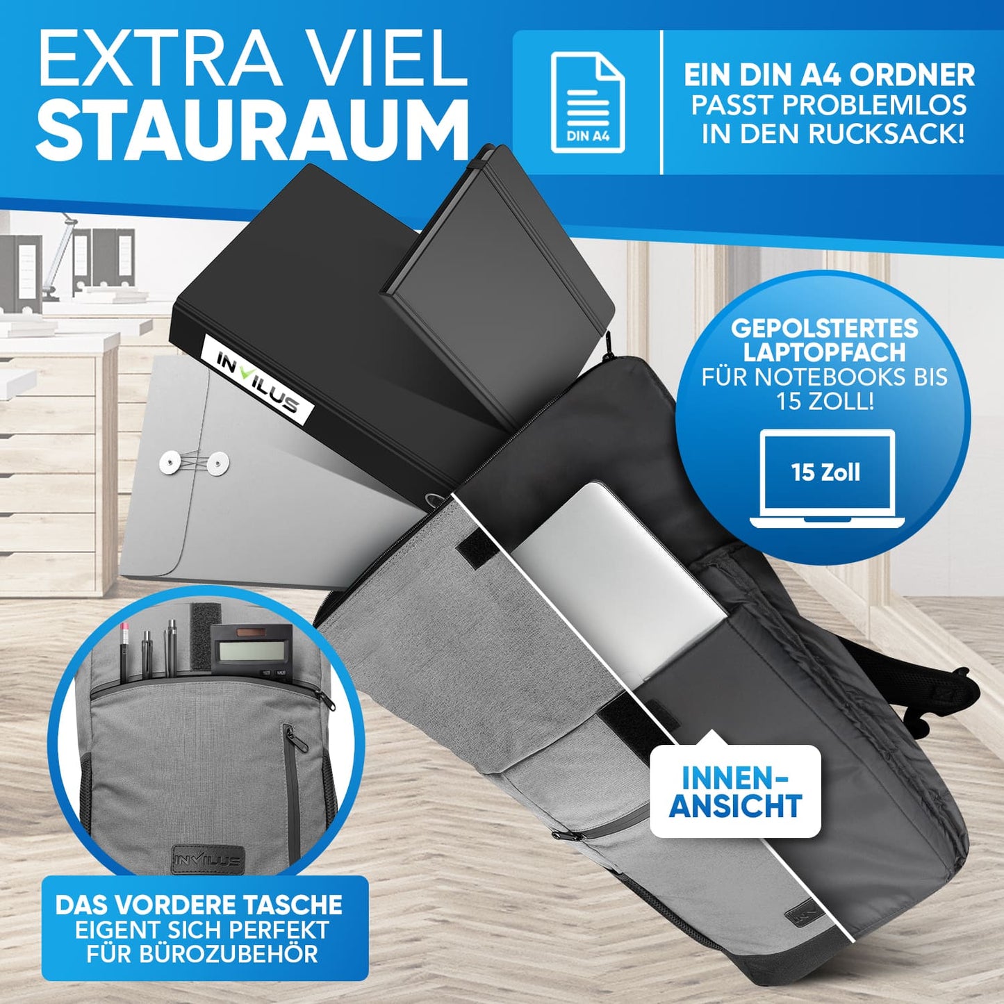 Invilus Rolltop – Grau