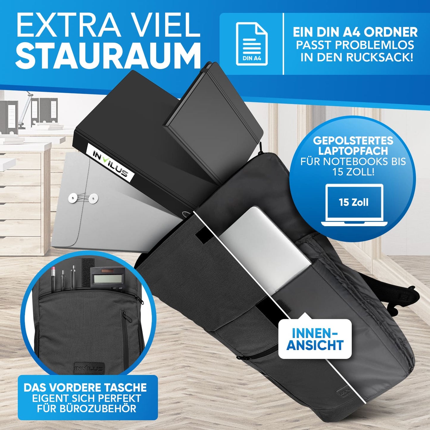 Invilus Rolltop – Schwarz