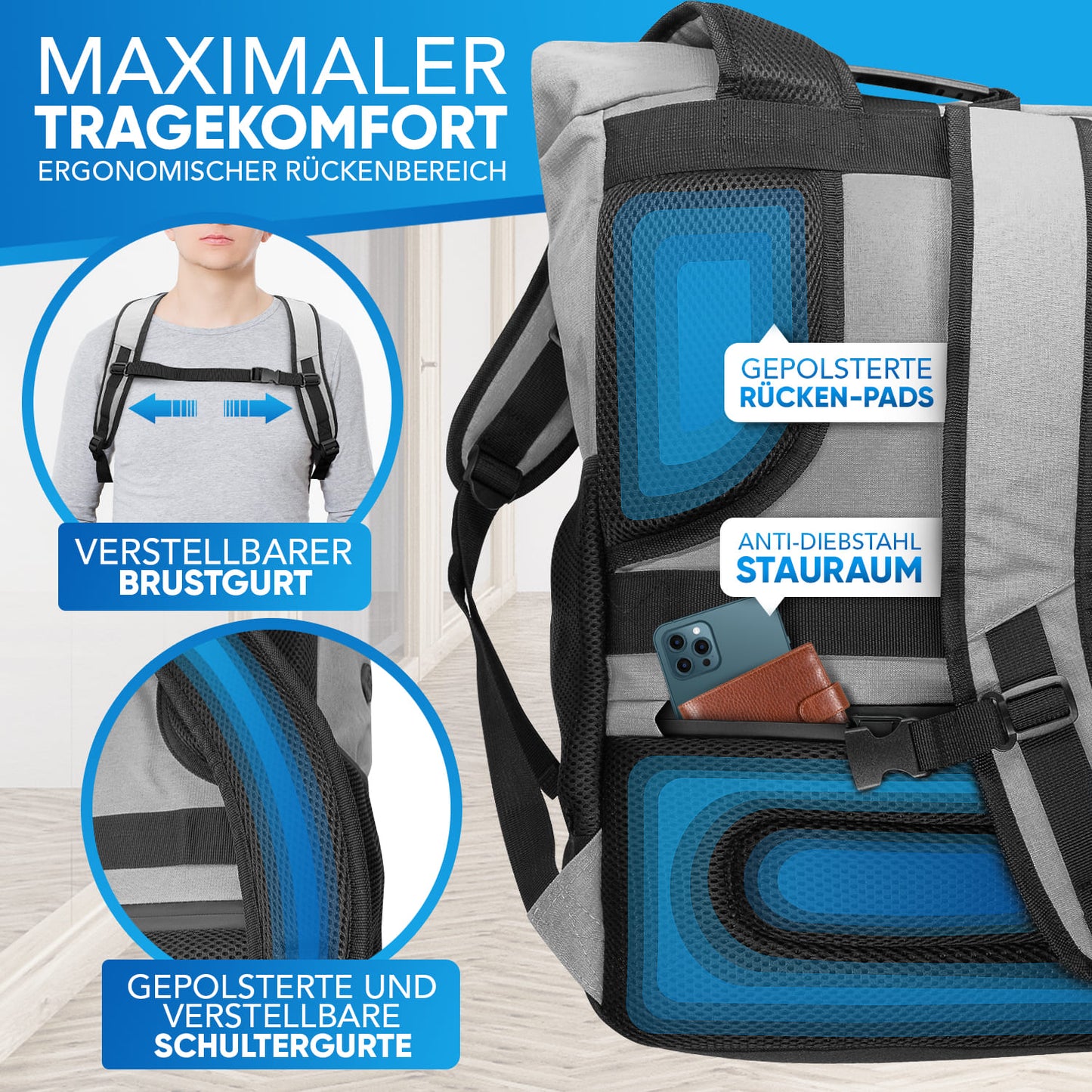 Invilus Rolltop – Grau